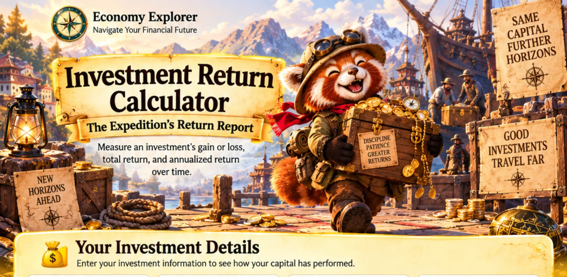 Investment Return Calculator — The Expedition’s Return Report